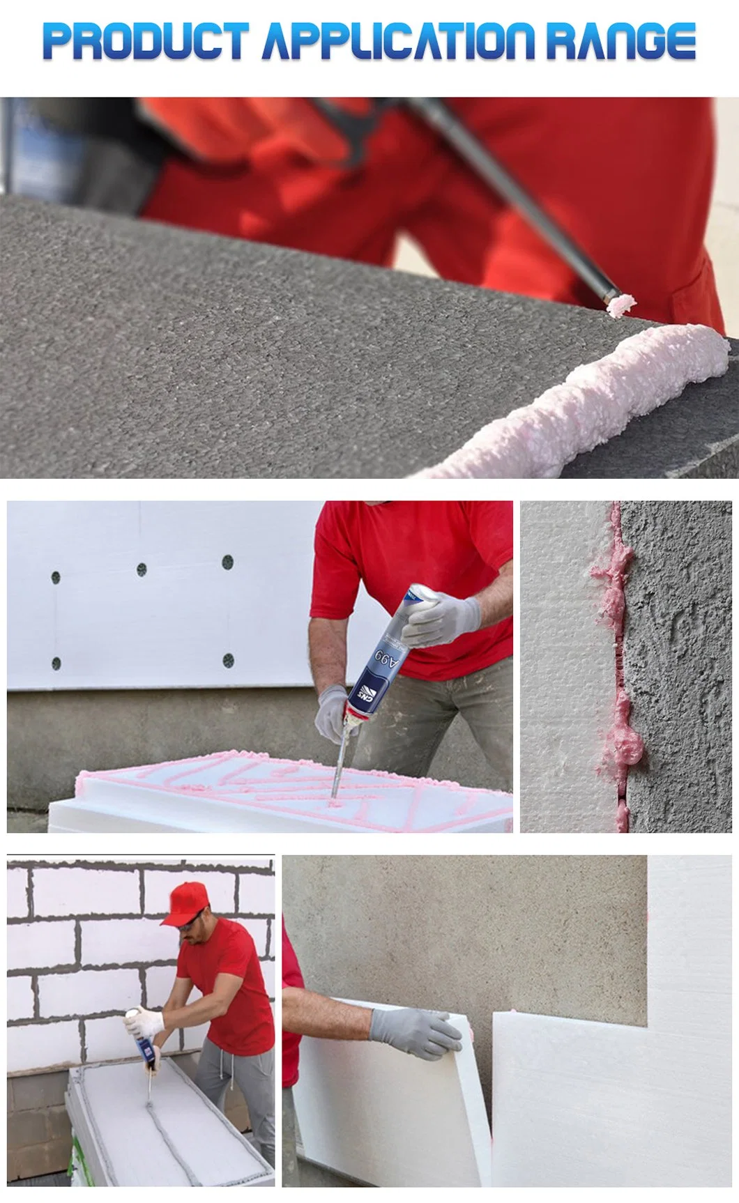 Gns A99 PU Foam Adhesive Glue Strong Bonding Ability Fast Cure for Bonding EPS XPS Board and Bricks