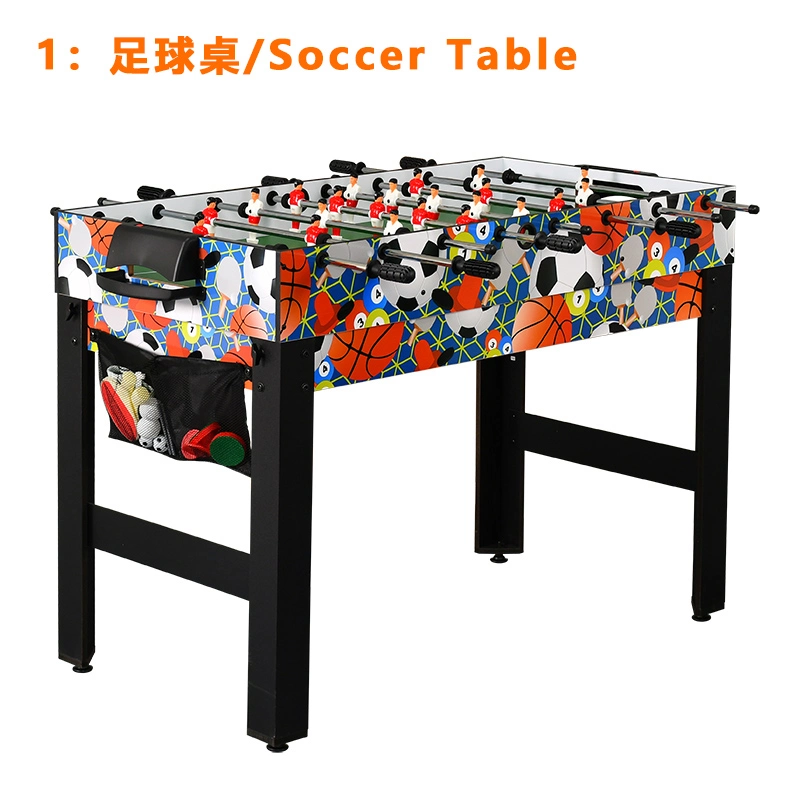 48 Zoll Multi Game Tisch mit Pool Fußball Air Hockey Basketball und Tischtennisplatte