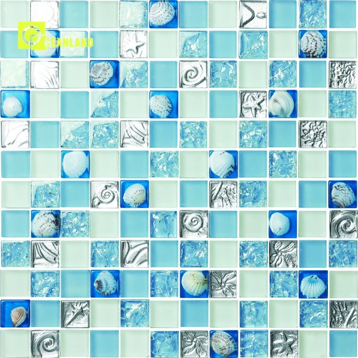 New Design Yellow Crystal Mosaic Patterns Tile