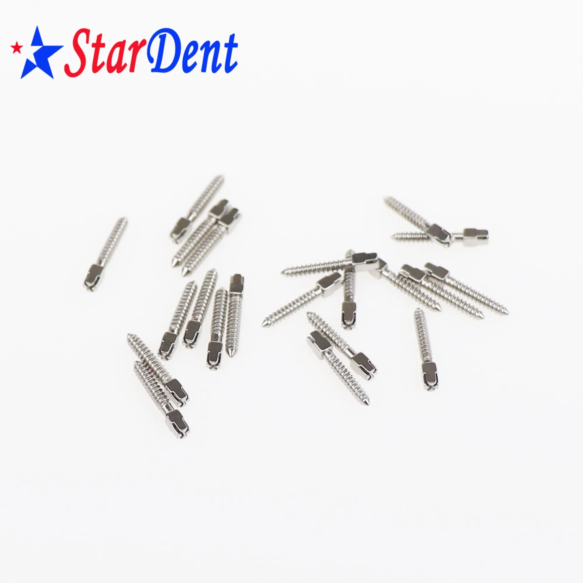 Hot Sale Dental Materials Golden and Sliver Stainless Steel Implant Conical Screw Posts