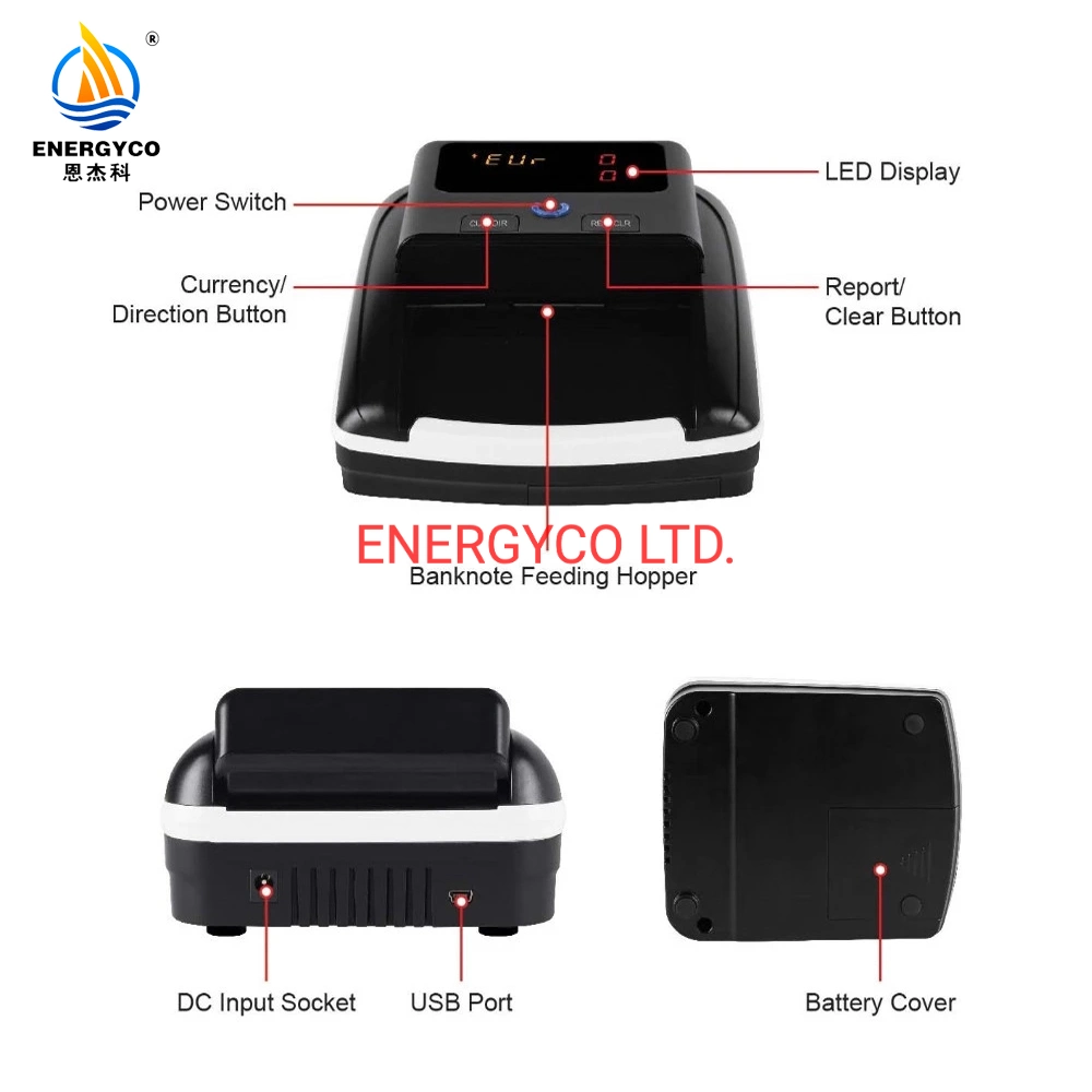 Доллар США в 4 ориентаций мини-евро наличными USD подсчета УФ лампа валюты подсчета банкнот машины фальшивых денег детектор