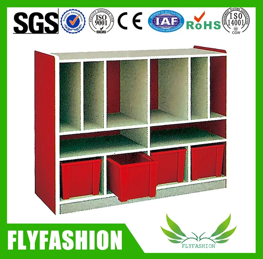 Kindergarten Furniture Baby Furniture Children Furniture Pink Color Kids Toy Wooden Cabinet