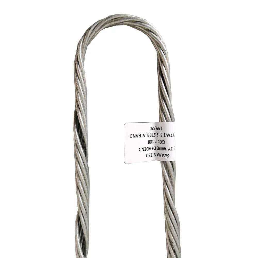 Buena calidad Galvanized Acero alambre Guy extremo Grip para la estancia Cable