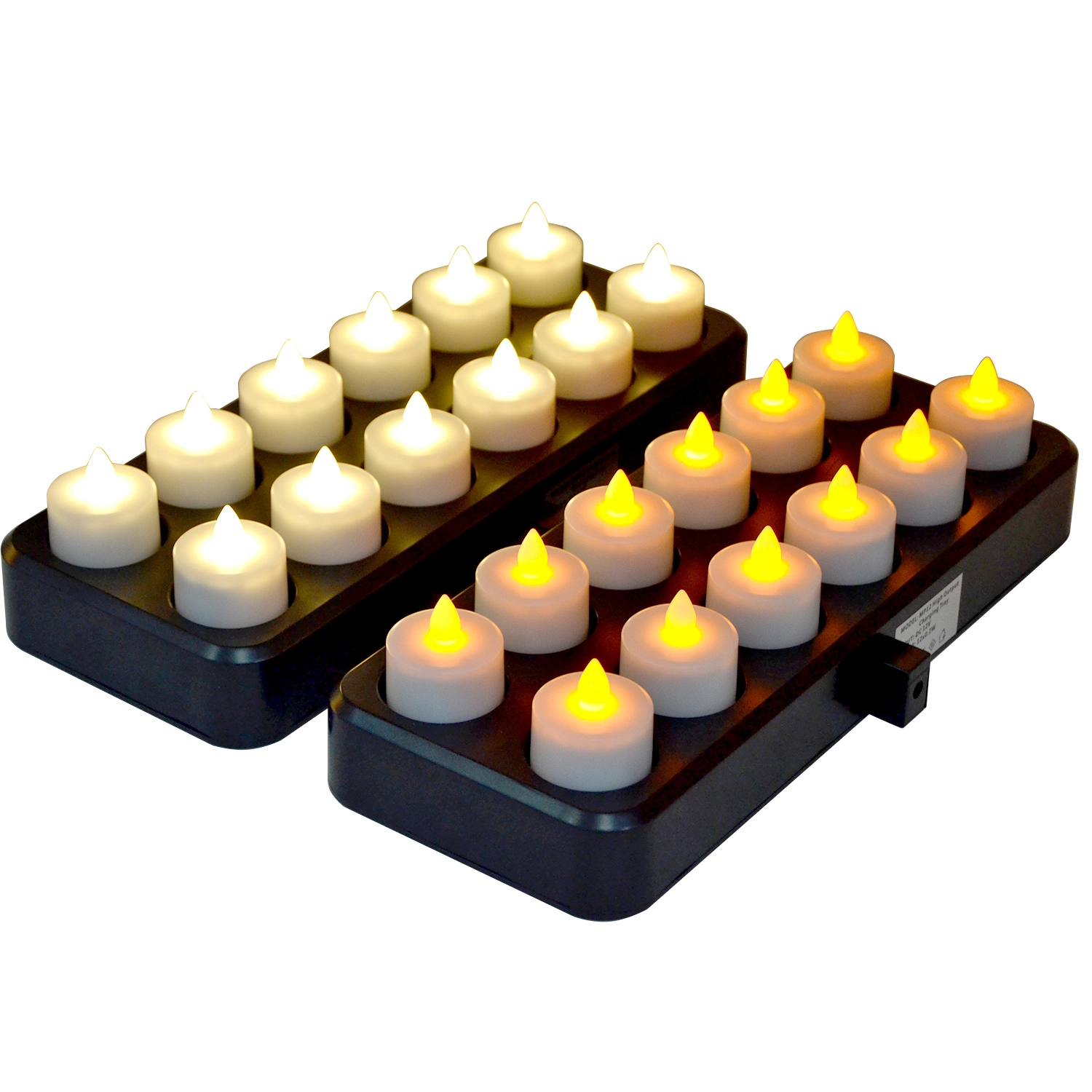 12PCS Set Remote Controlled Frosted Rechargeable Tea Lights LED Candles