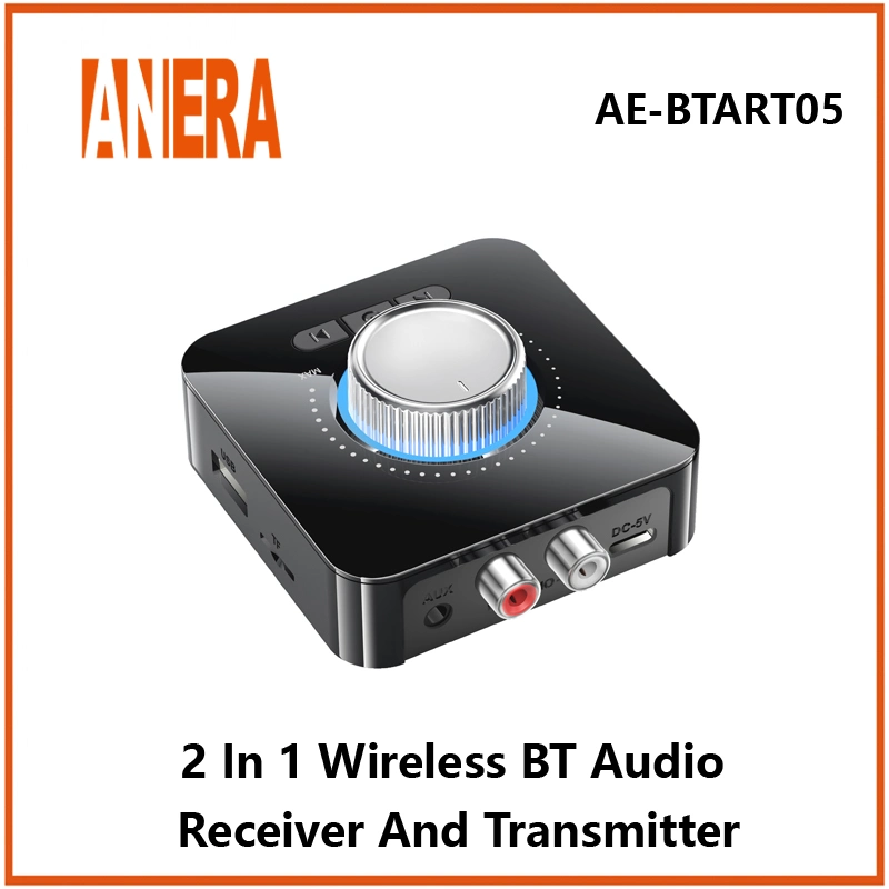 ANERA V5.1 صوت Bluetooth® لاسلكي سيارة جهاز استقبال/جهاز إرسال 2 في 1 محول صوت الموسيقى BT مع Battety للحصول على سماعة أذن التلفزيون للسيارة