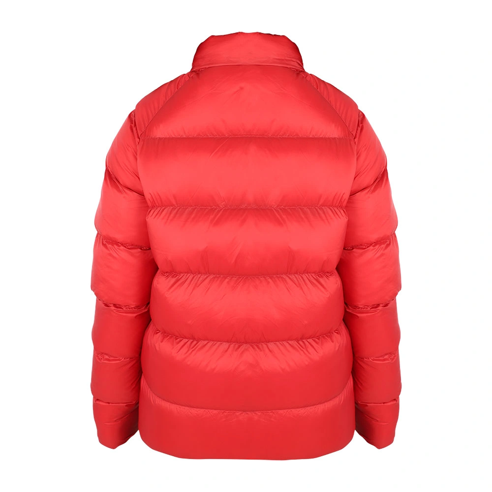 Veste matelassée rouge doux personnalisé Stand poches à glissière Col Mesdames lumière Down Jacket