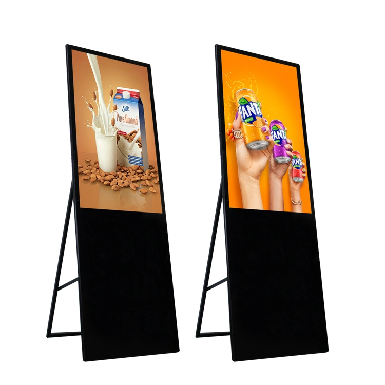 32-Inch Outdoor Indoor Portable Folding Network WiFi Advertising Video Player HD Digital Signage LED LCD Display for Restaurant/Hotel/Promotion