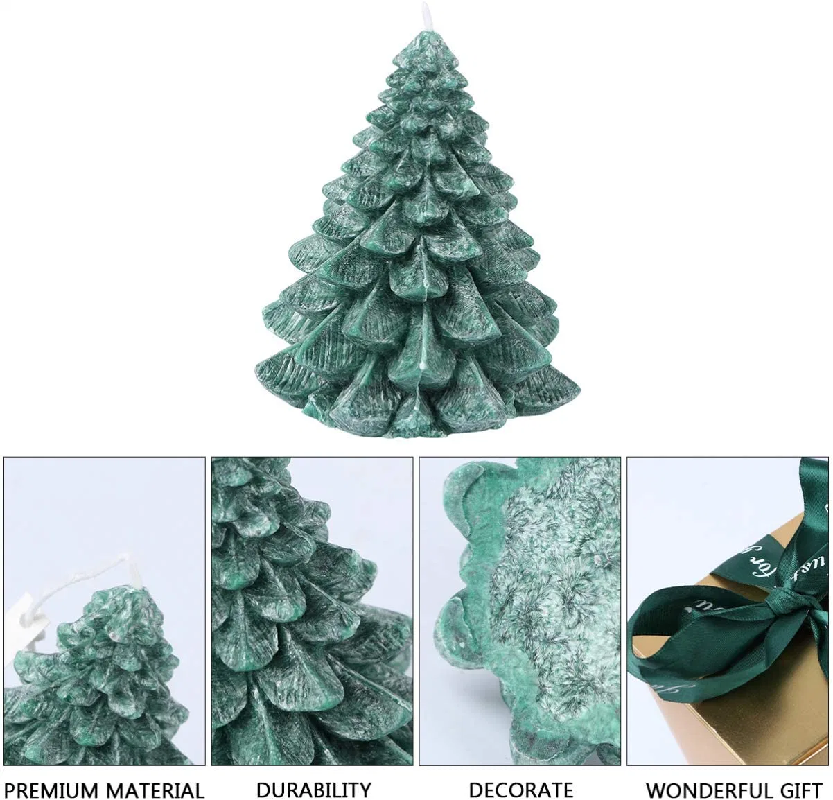 Christmas Candle Gift Xmas Tree Shaped Holiday Party Decorations Christmas Supplies Scented Candle