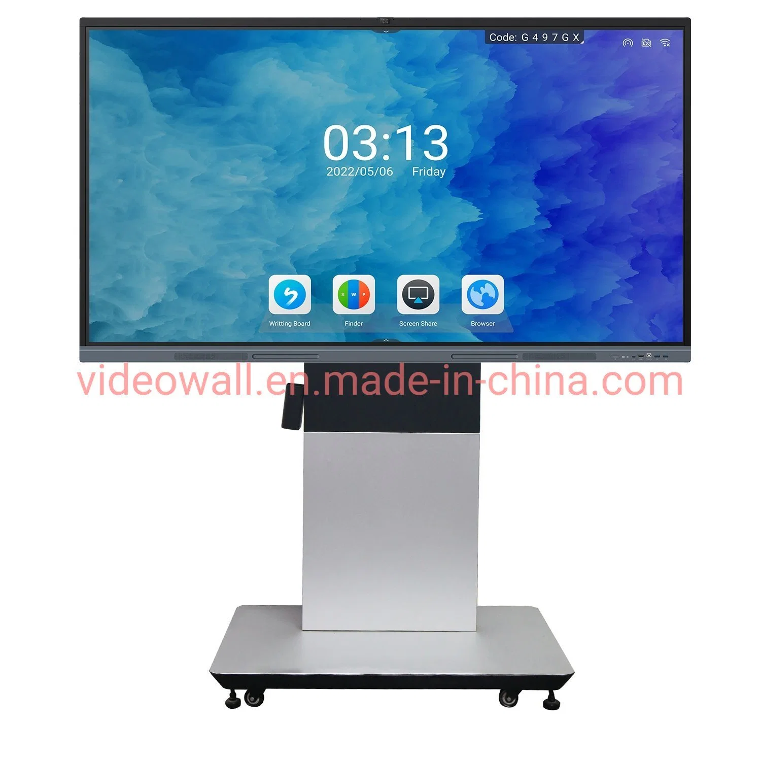 Hochleistungs-Infrarot-Bürogeräte Multi-Touchscreen Smart Interactive Whiteboard mit CE-Zertifizierung mit Kamera und Mikrofon