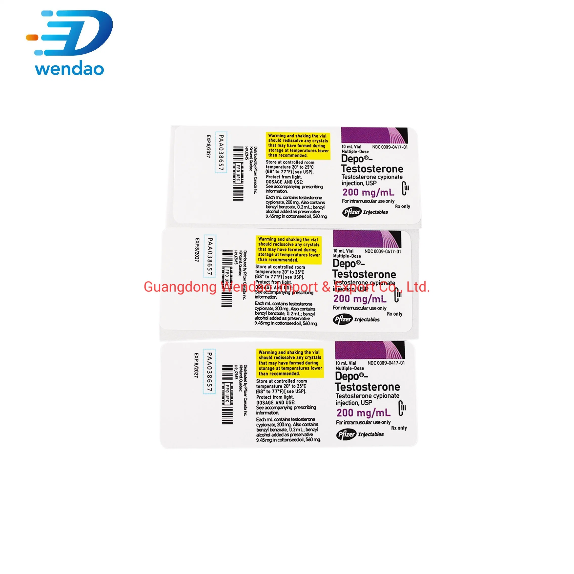 Custom Hologram Injection 10ml Vial Label for Pharmaceutical Bottle