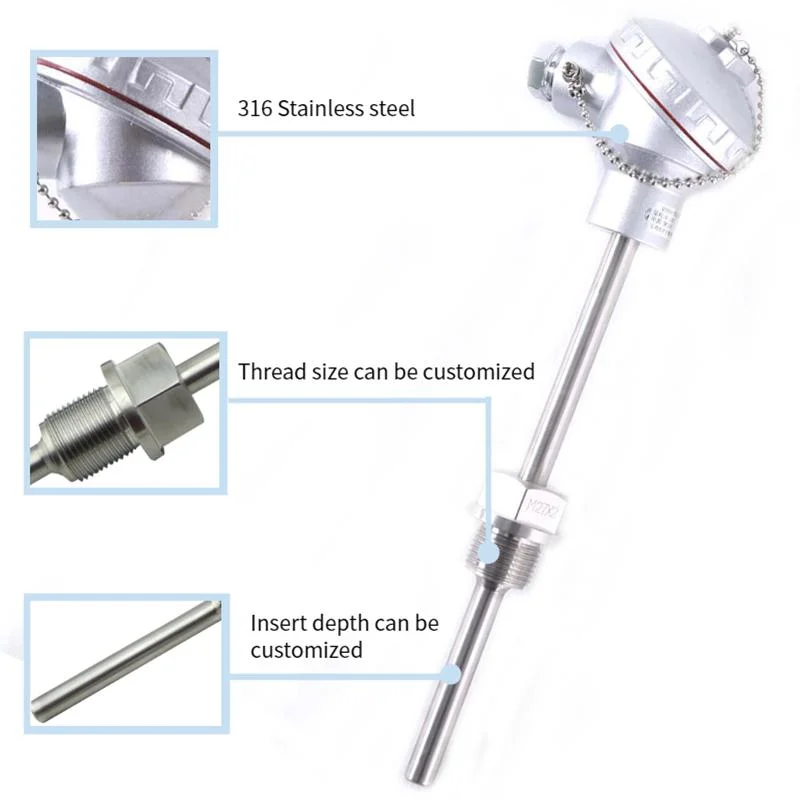 Explosion-Proof Aluminium Rtd Thermocouple Resistance PT100 Temperature Transmitter Instrument Equipment