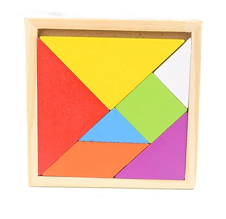 مجموعة من أحجية Tangram الخشبية