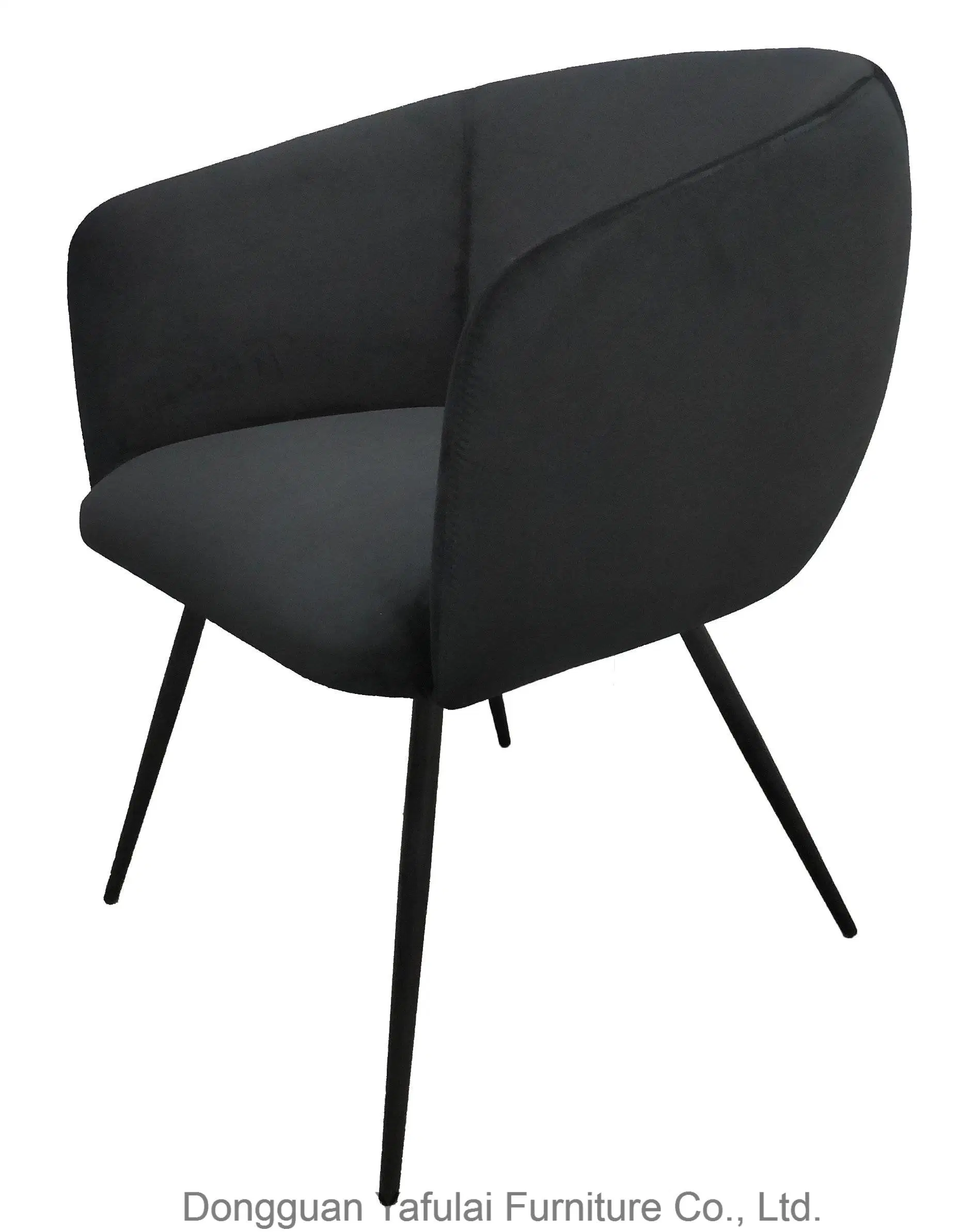 كرسي جديد من القماش الأسود المصنوع من أرمستد كلاسيكي