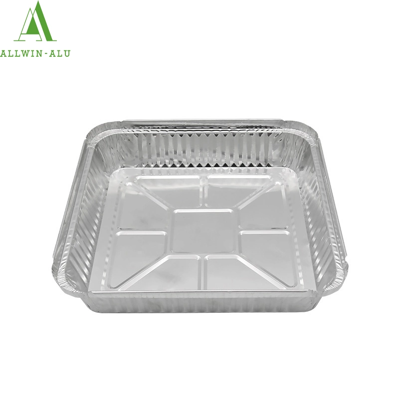 1350ml Disposable Aluminum Foil Container, Kitchenware Cookware Baking Foil Cake Pan Meal Container, Takeaway Food Packaging with Aluminum Foil Lunch Box