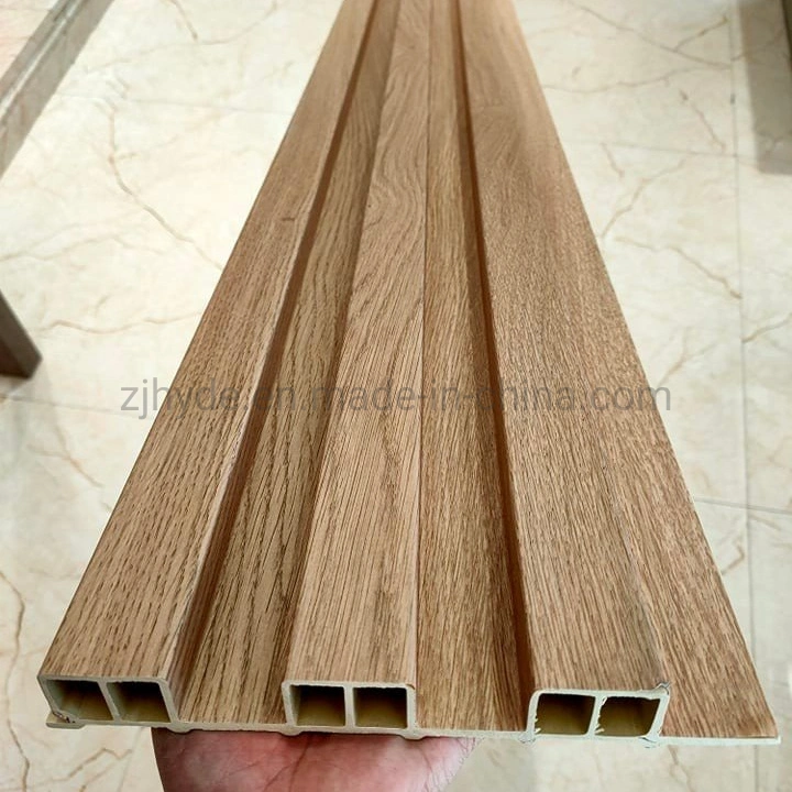 192mm 195mm Rectangular Wood Plastic Composite WPC Interior Decoratiove Wall Panel Fluted