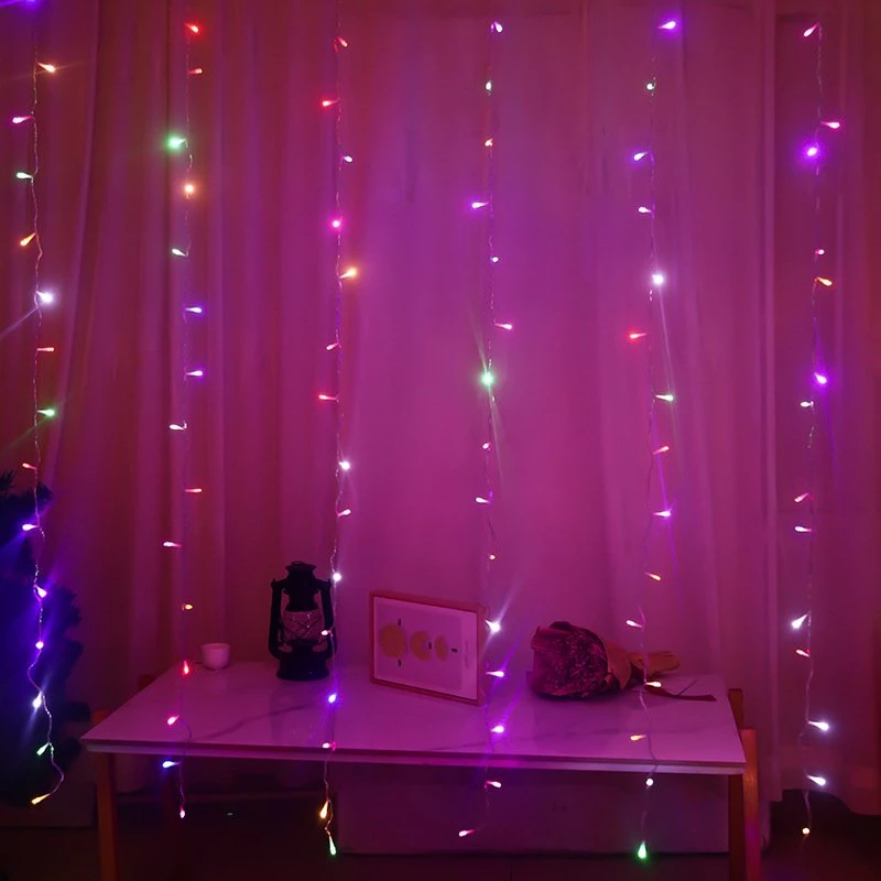 Kupferdraht USB Powered Hängefenster 300 Mini LED Fairy Curtain Light String Lichter, mit 8 Beleuchtungsmodi und Fernbedienung