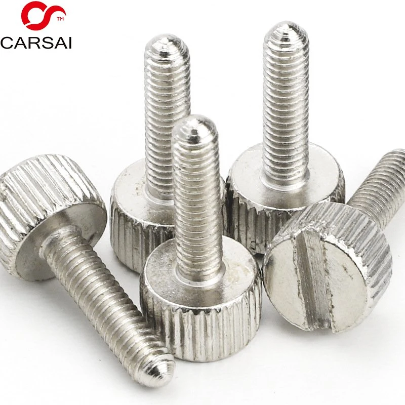 Carbon Steel Nickel-Plated White Zinc Plated Stainless 304 Lotted Pan Round Head Vertical Knurled Coin Slot Straight Hand Thumb Screw Wholesale/Supplier Manufacturer