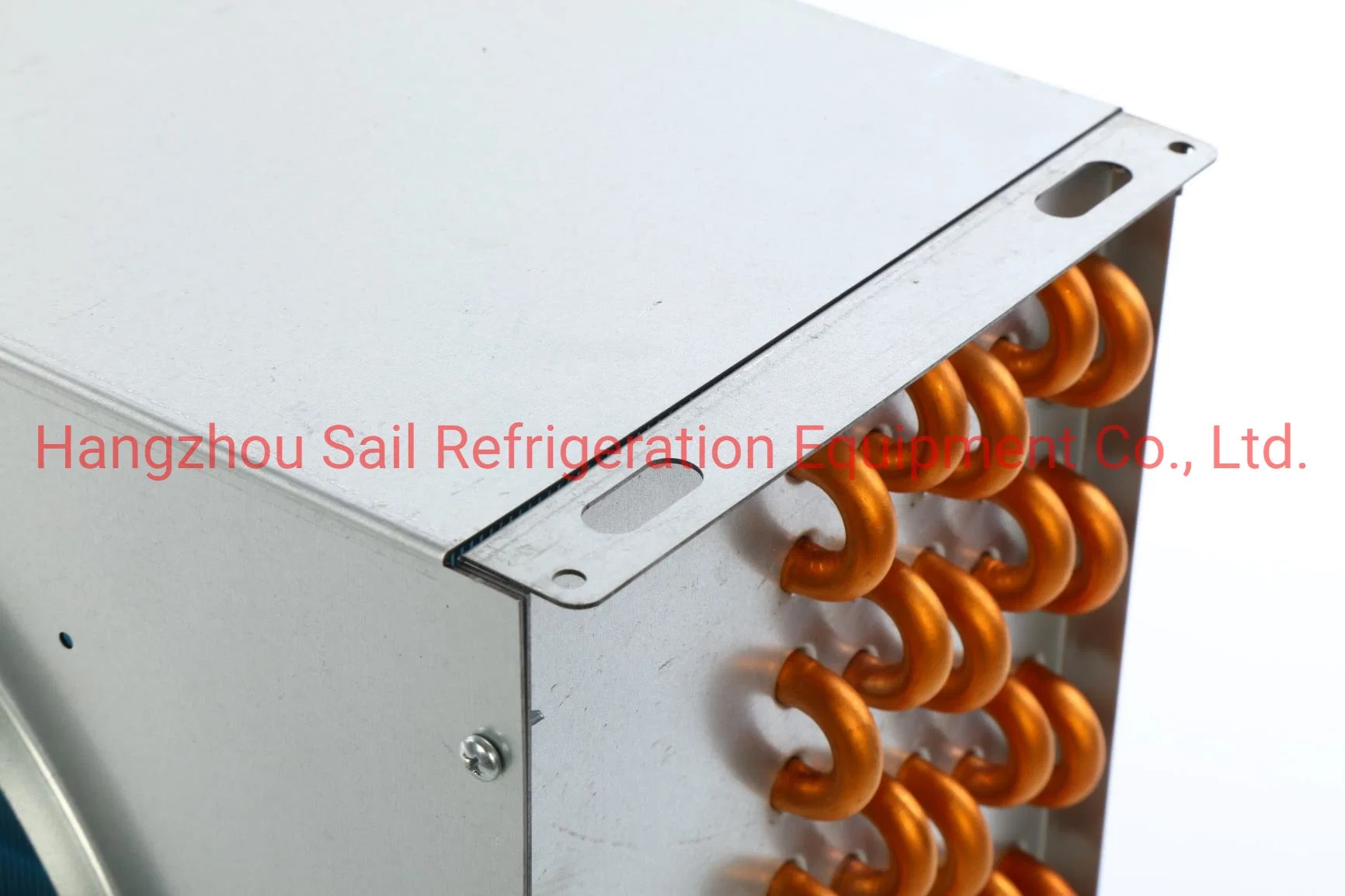 Customized Copper Tube Aluminum Fin Condenser Coil with Fan Cover Heat Exchanger