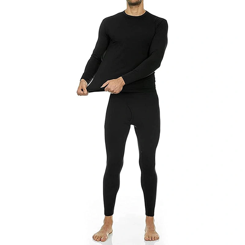 الرجال" S Ultra Soft Thermal UnderWear مجموعة جون طويلة الأكمام مع الياقة المبطنة بالنFleece