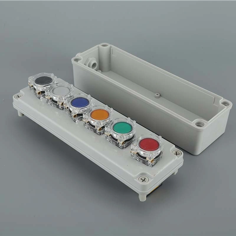 Customized Waterproof 6 Holes ABS Plastic Button Switch Control Box