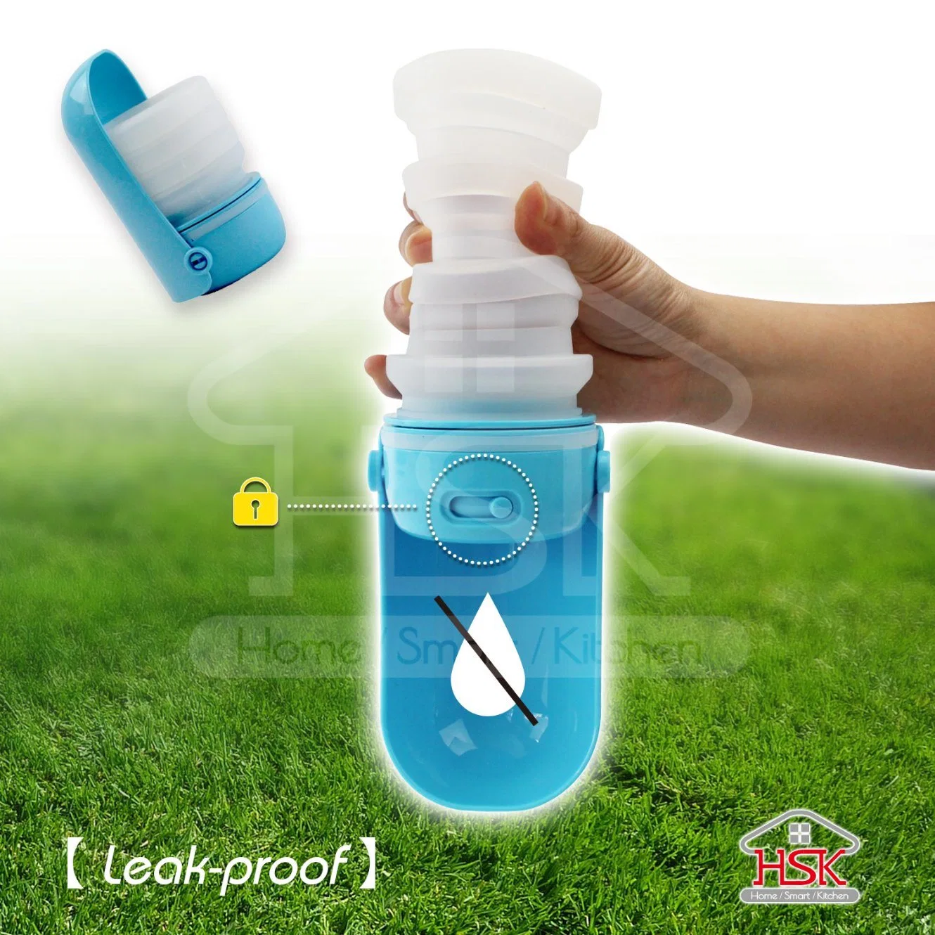 Foldable Outdoor Plastic Dog Water Drinking Bottle Pet Travel Water Bottle