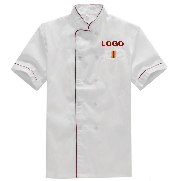 Hotel Kitchen Worker Suit Customized Logo Breathable Cotton Polyester Chef Cook Uniform