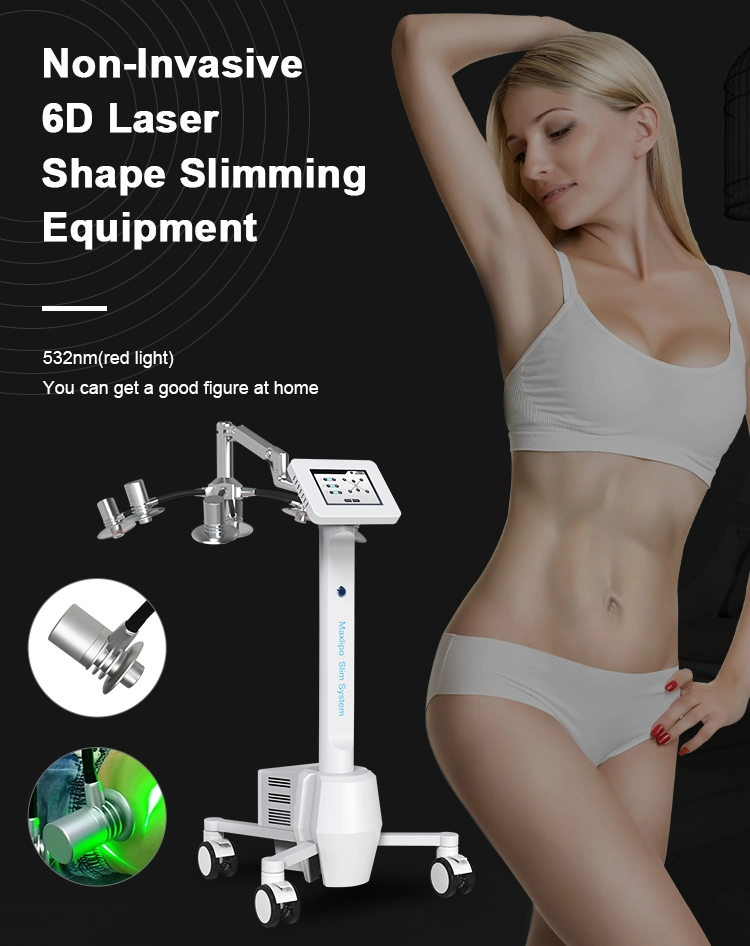 6D Green LED Light Therapy Lipo laser Slimming LLLT Cellulite Enlèvement de l'équipement de beauté