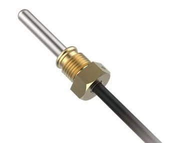 PT1000 Class B Rtd Waterproof Temperature Sensor 2 Wire 3m Silicon Cable Stainless Steel Thread for Heaters