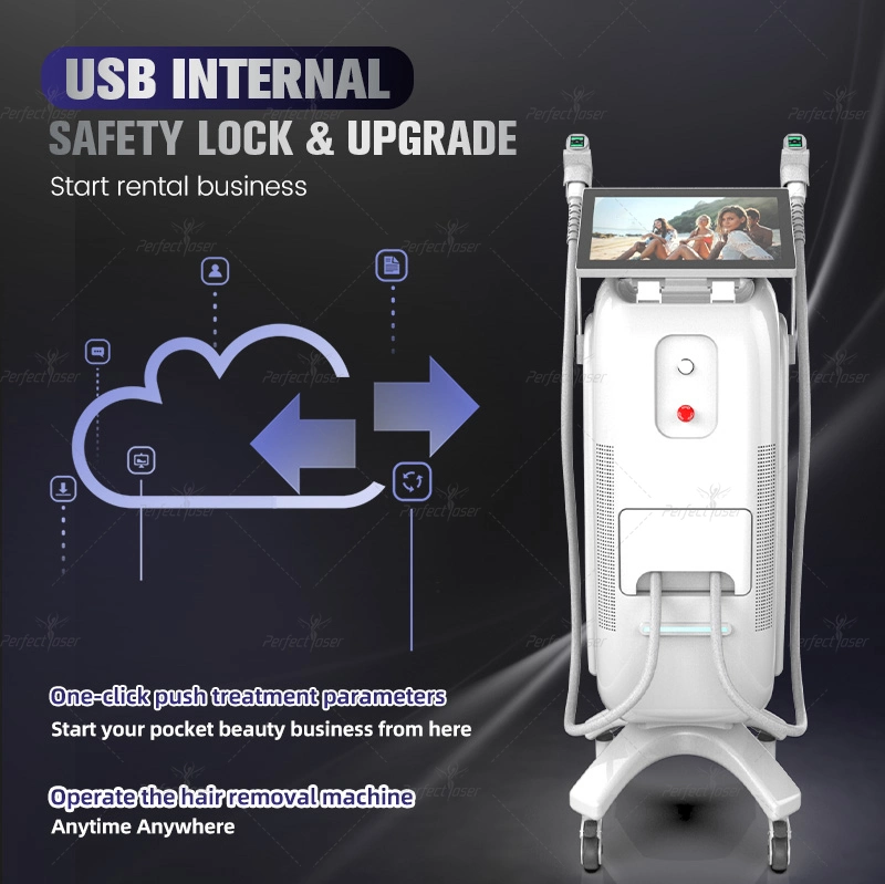 Dual Connector Fiber Diode Laser 4 Wave Hair Removal Equipment