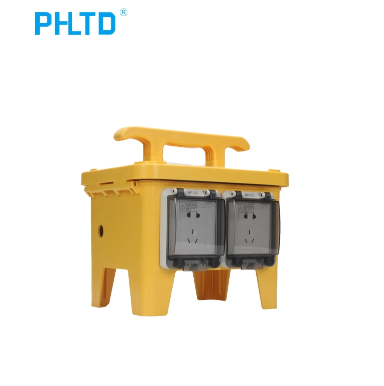 Outdoor Mobile Yellow Maintenance Box Combined Industrial Portable Waterproof Socket Box