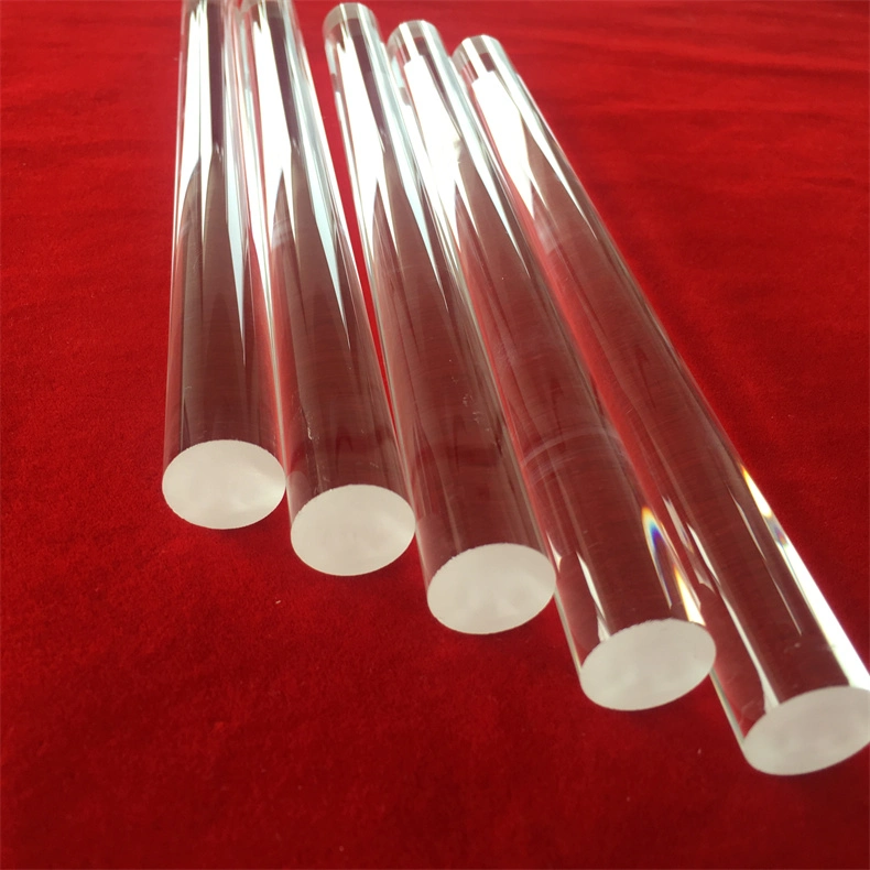 Customized High Purity Transparent Temperature Resistance Good Light Transmittance Quartz Glass Rod