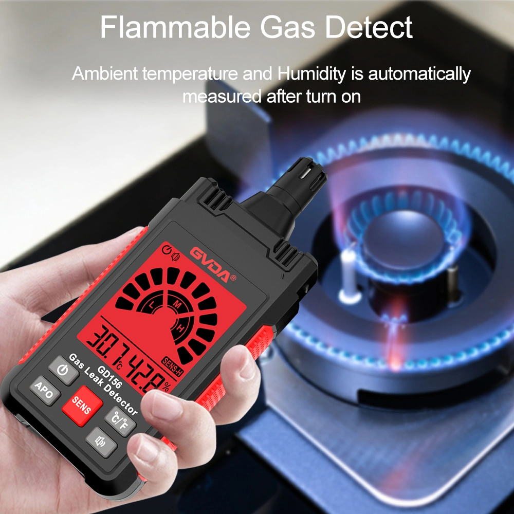 Detector de fugas de gas natural con alarma audible y visual para localizar fugas de gases combustibles como gas natural, propano para el hogar y el RV