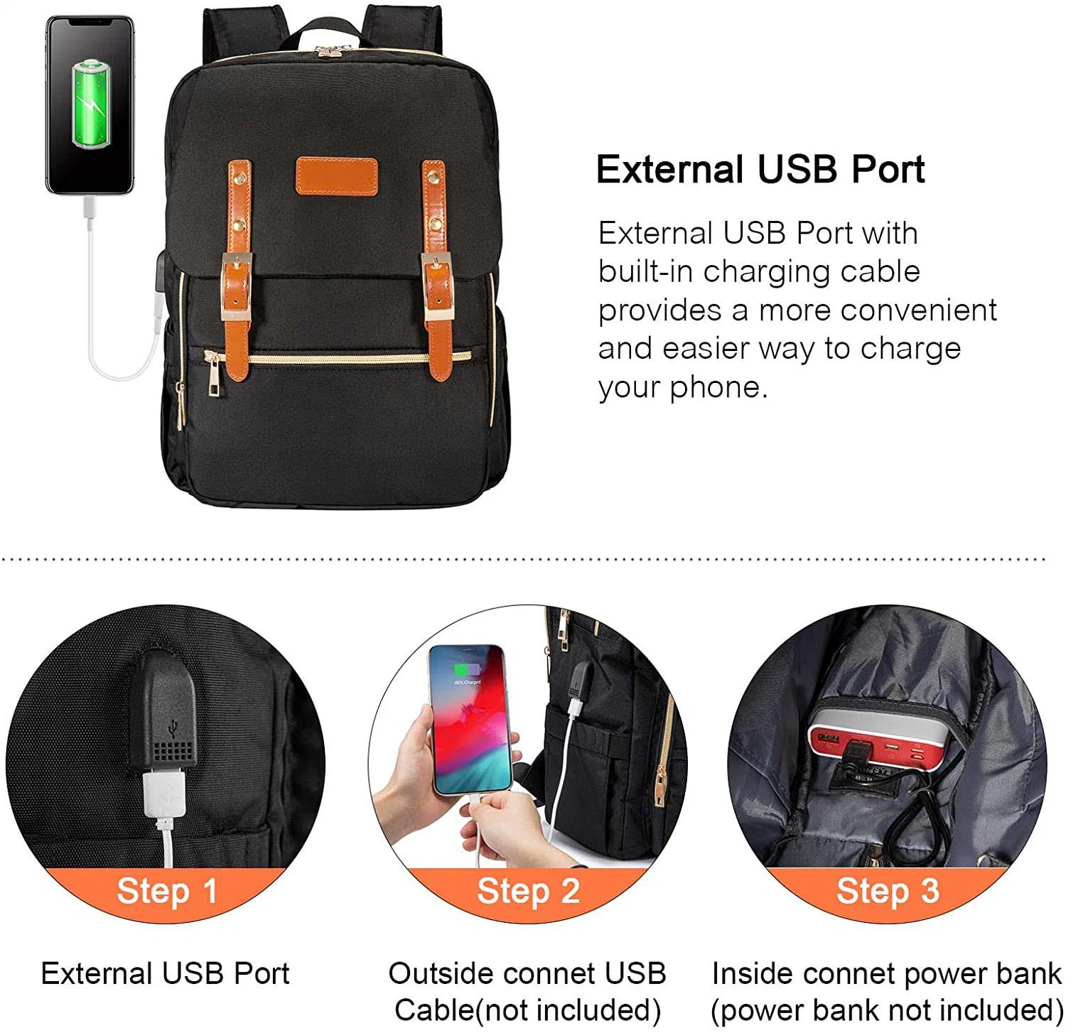 15.6 Inch Laptop Teacher Backpack Computer Bag