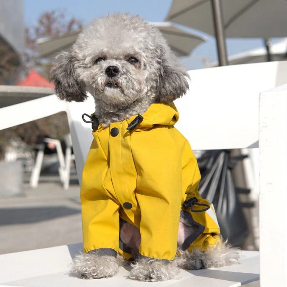 La moda Eco chaqueta impermeable de cachorro de Perro Mascota Traje de baño Ropa Impermeable y transpirable de Pet al aire libre ropa con capucha