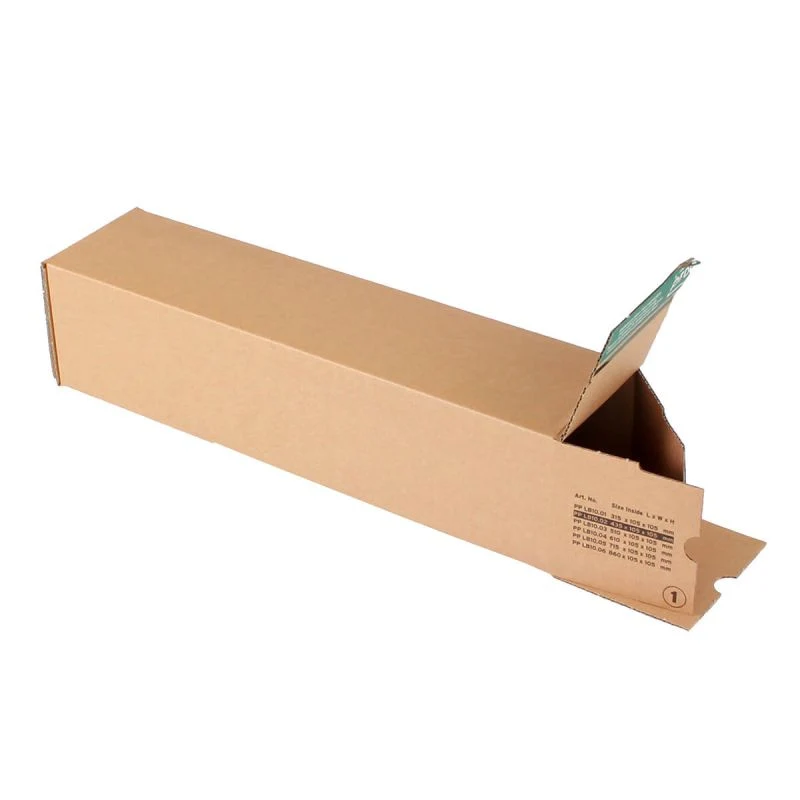 Tubo de envío cuadrado Premium Corrugated Box Caja autoadhesiva de embalaje