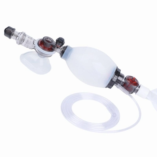 Precio al por mayor de los hijos adultos PVC Resuscitator portátil de emergencia Bolsa de Ambu Resuscitator Manual de silicona