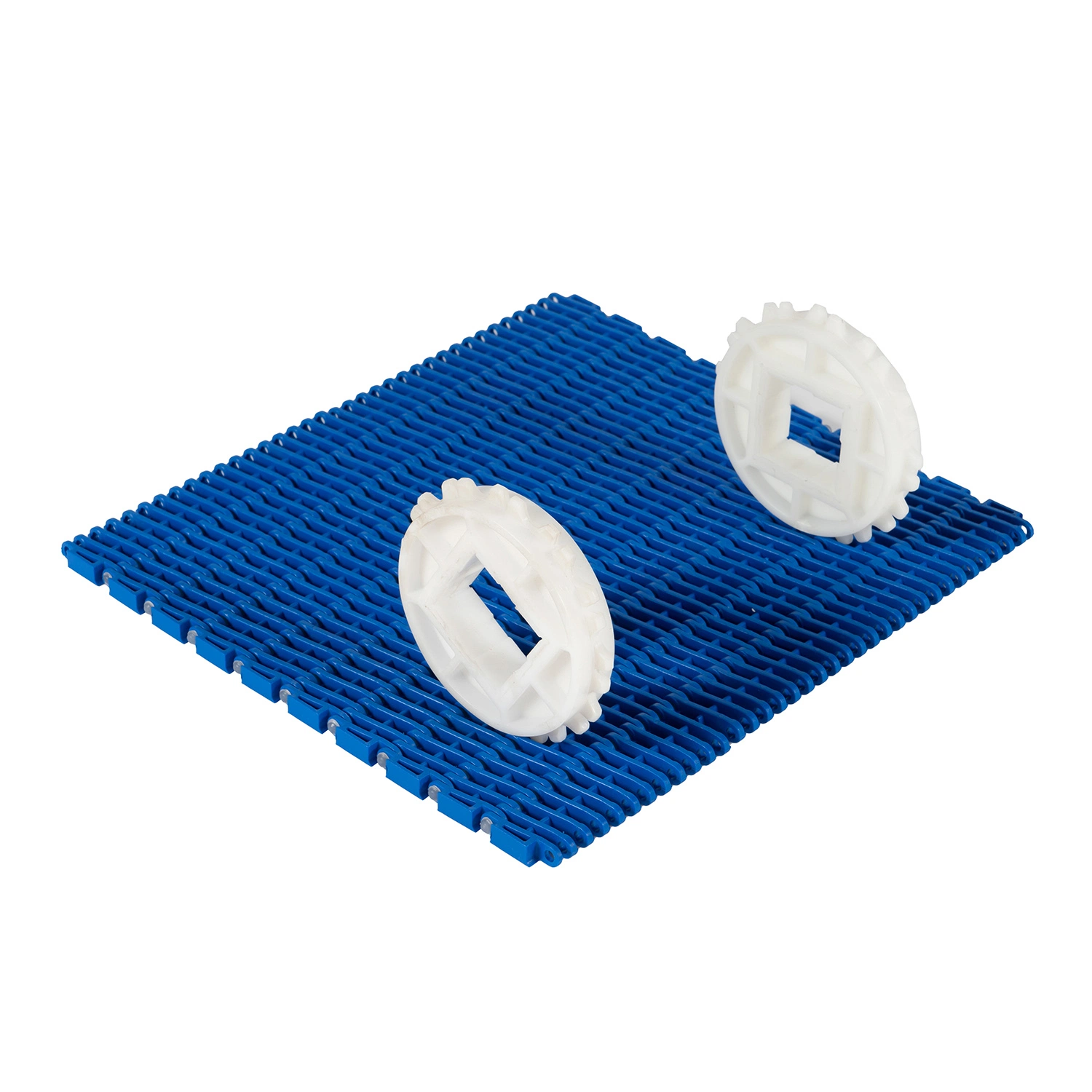Packing Line Plastic Flat Top Toast Curved White Food Grade Sidewall Flight Conveyor Modular Belt