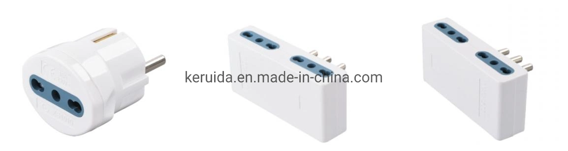 Eléctrico Italiano Multi 3 Round Pin Macho y Hembra Industrial Adaptador de enchufe