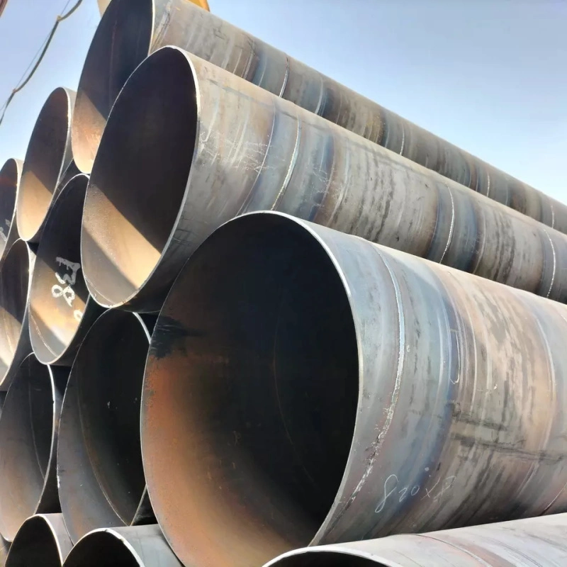 Spiral Welded Pipes DN1400 Electric Helical Seam Welded Pipe G3445 Stkm12c Carbon Steel Tubes