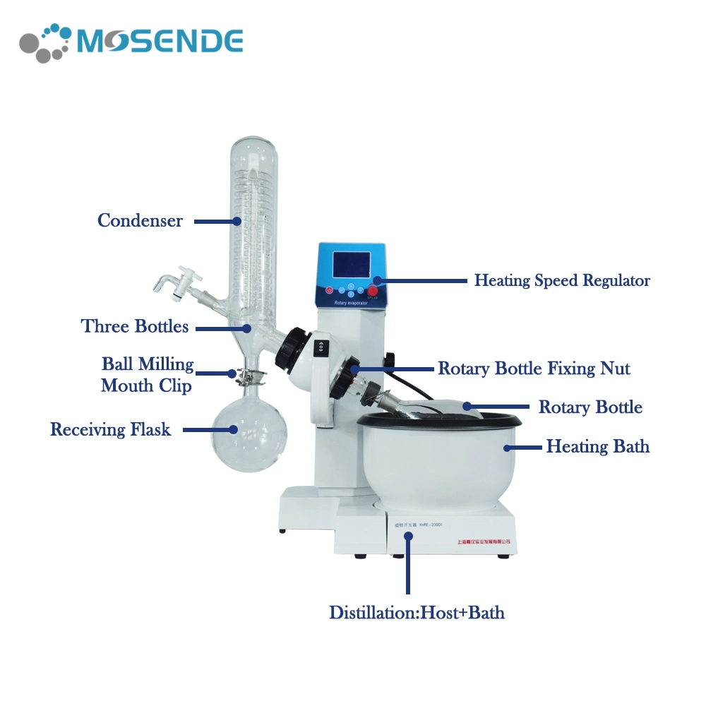 5000ml de aceite esencial de Laboratorio Equipos de destilación extracción evaporador rotativo de vacío