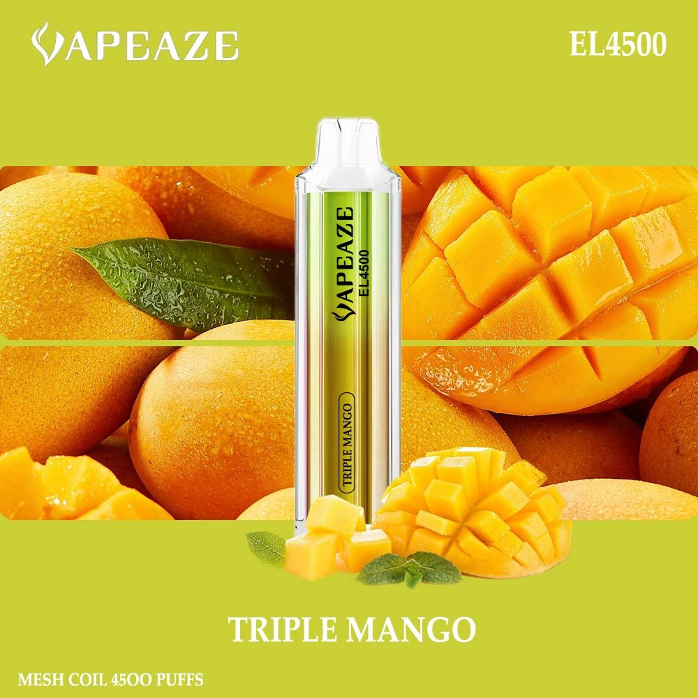 Wholesale 2023 Cheap Disposable Vape Vapeaze EL4500 Puff Rechargeable 4500 Puff Mesh Coil 0%2%5% Nicotine Mini Alibaba One Time Vape