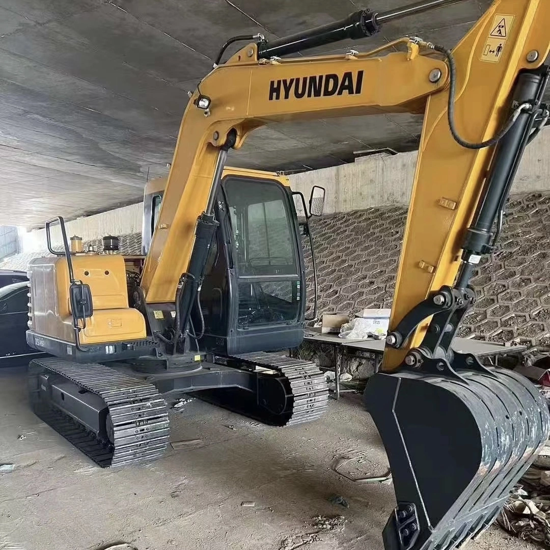 Mini Used Digger Machine 7.5 Ton Secondhand Mining Work Hyundar Excavator 75vs Excavadora.