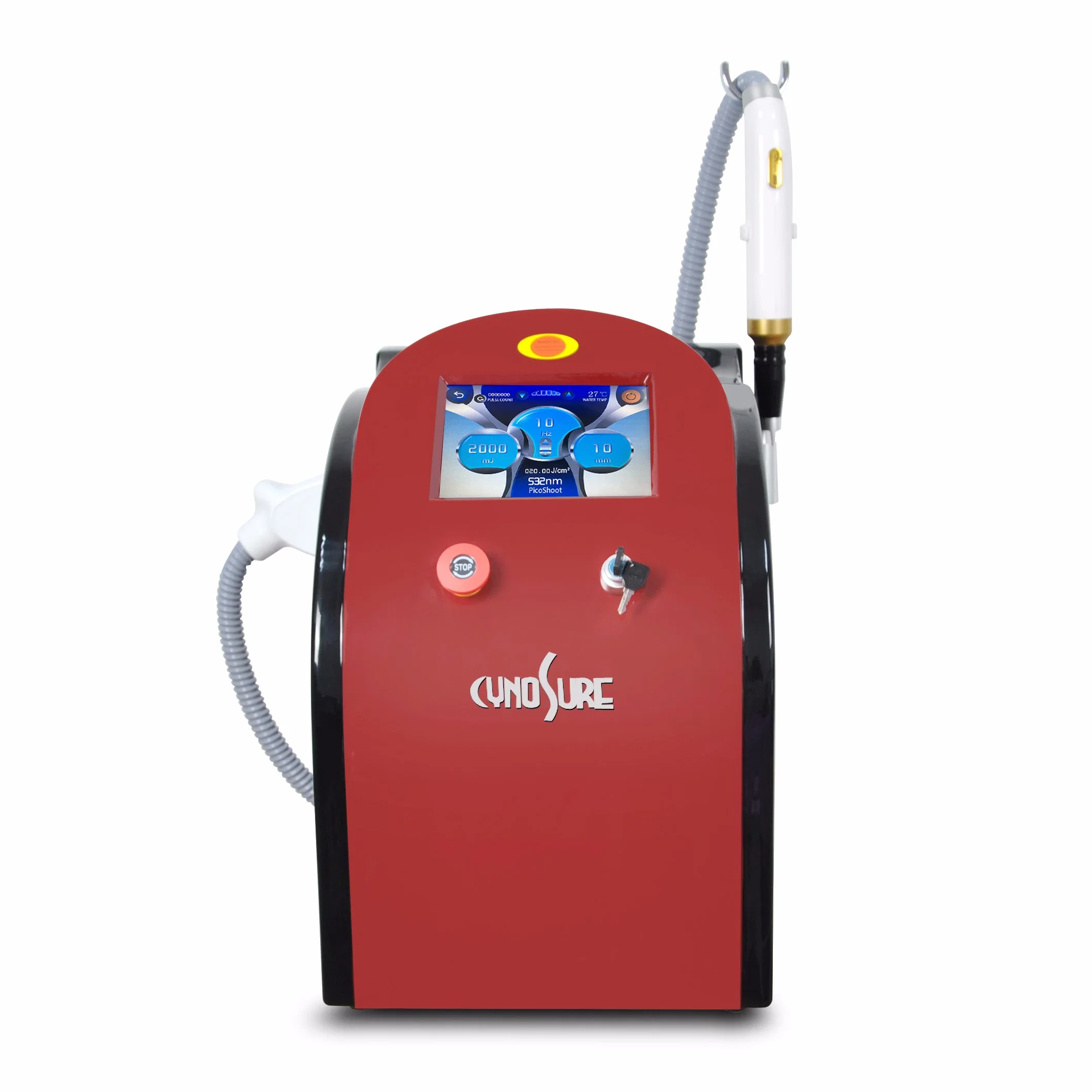 Red Color Portable Picosur Pico Tattoo Removal Laser 1064nm 532nm 755nm Tips