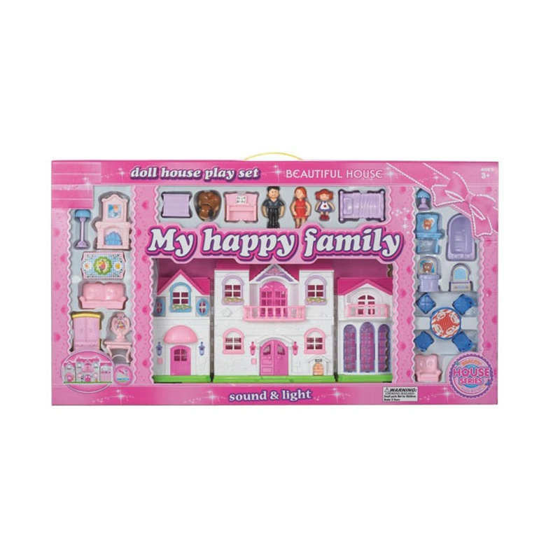 Les filles semblant famille heureuse Doll Play House jouet avec des meubles (10307928)