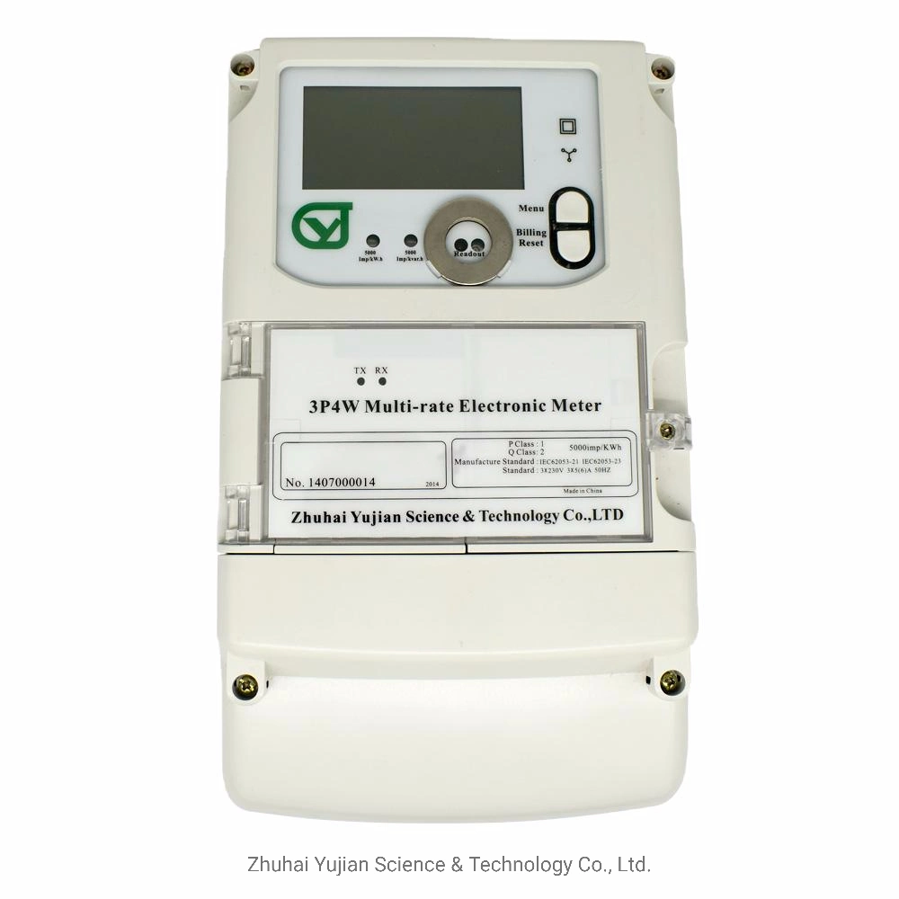 Three Phase 3p4w Multi-Tariff Energy Meter Power Meter Watt-Hour Meter