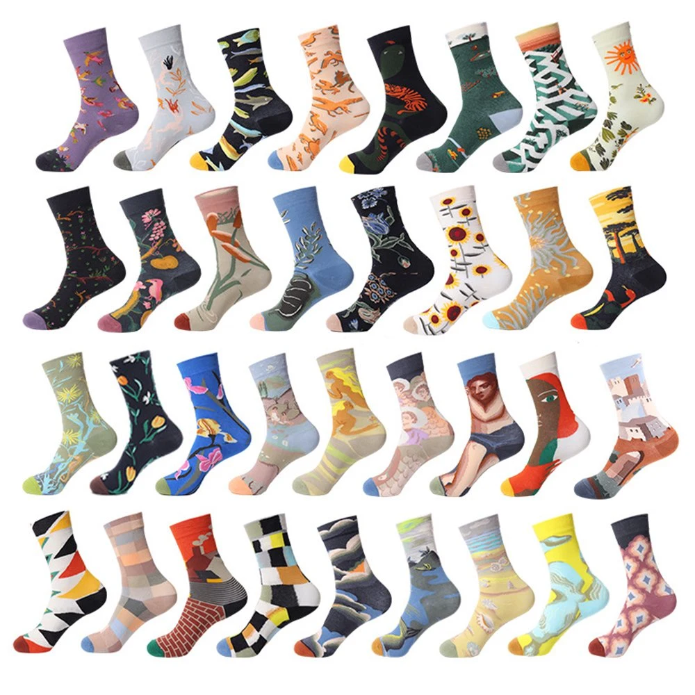 Custom Wholesale/Supplier Cheap Men Sport Cotton Crew Grip Anti-Slip Compression Funny Fashion Printed Jacquard Knitted Ankle Basketball Long Football Cycling Socks