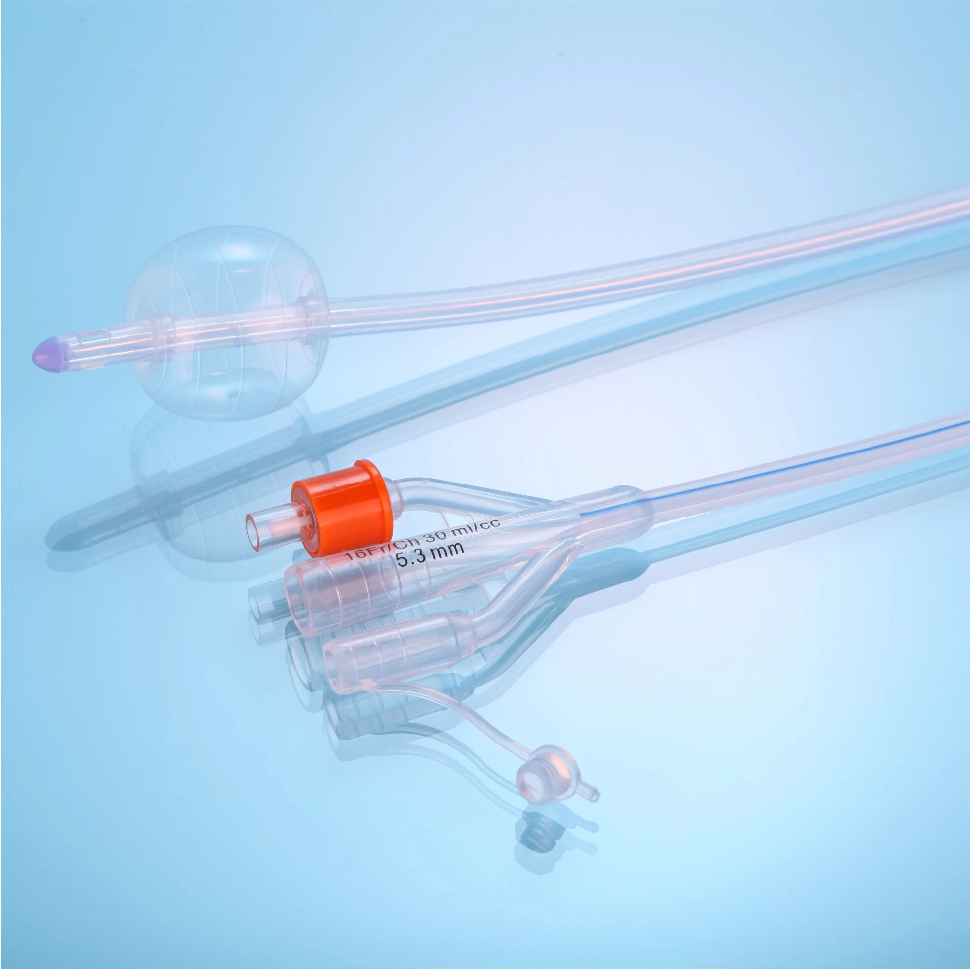 Silicone Foley Catheter for Hospital Fr12-Fr24 3-Way