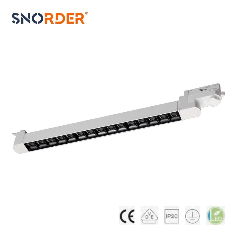 Luz de pista linear LED areia moderna e atacado preto 3000 K única Cor Linear