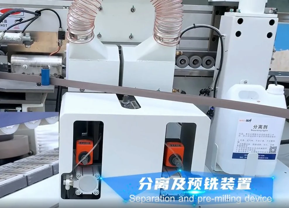 Máquina de faixas de extremidades automática CNC com tampa de colagem de PUR dupla