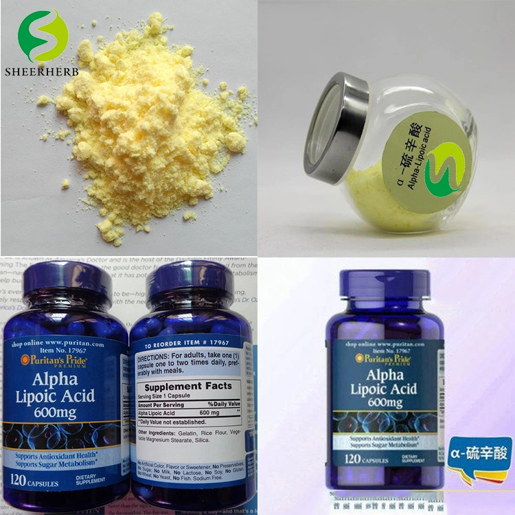 OEM Sheerherb Manufacturers Supply Alpha Lipoic Acid Powder CAS 1077-28-7 Lipoic Acid